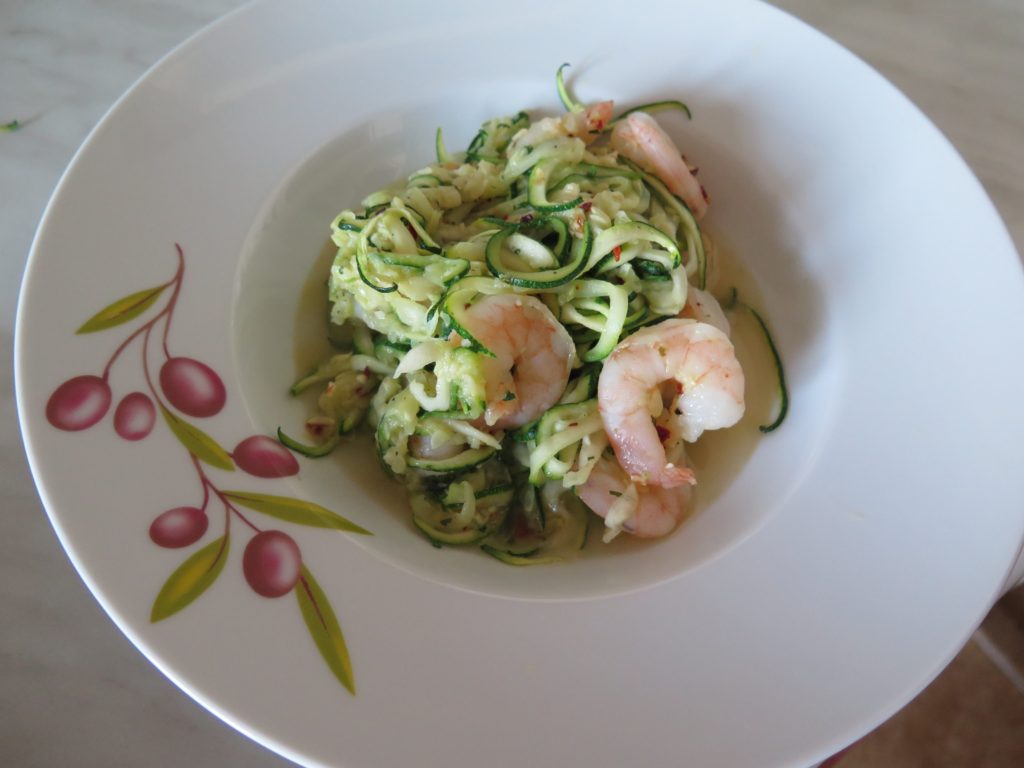 Aglio olio peperoncino e gamberoni